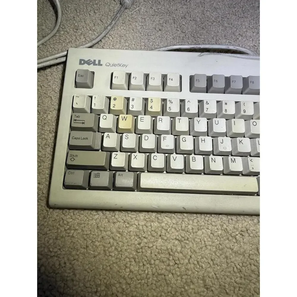 Dell QuietKey SK-1000REW PS/2 Vintage Keyboard Tested - Beige